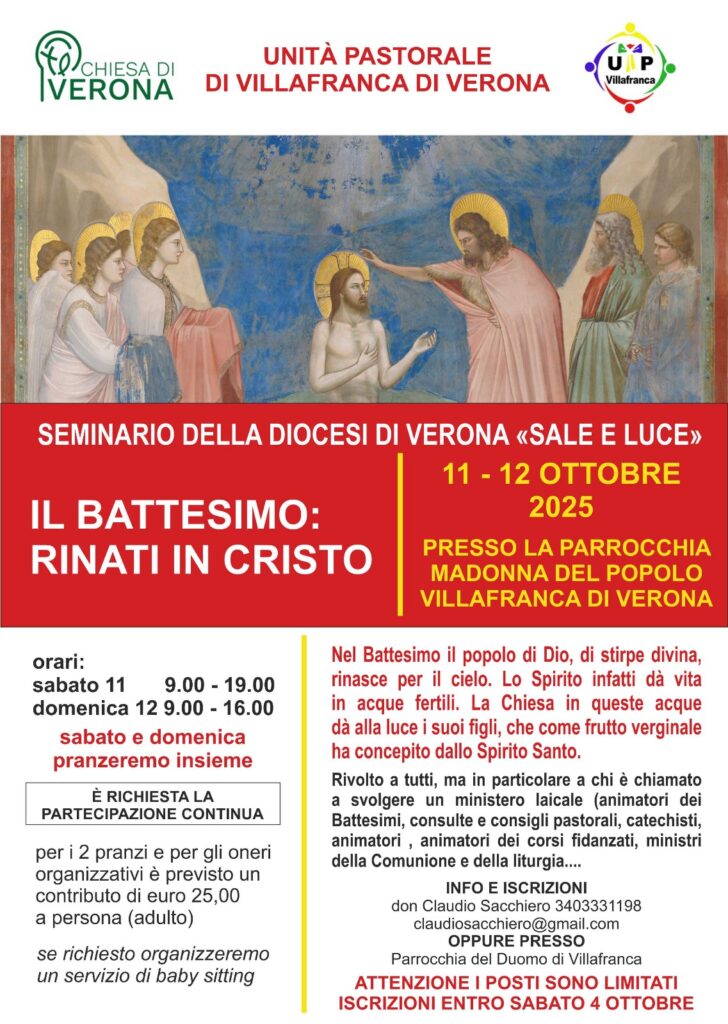 SEMINARIO: IL BATTESIMO – RINATI IN CRISTO